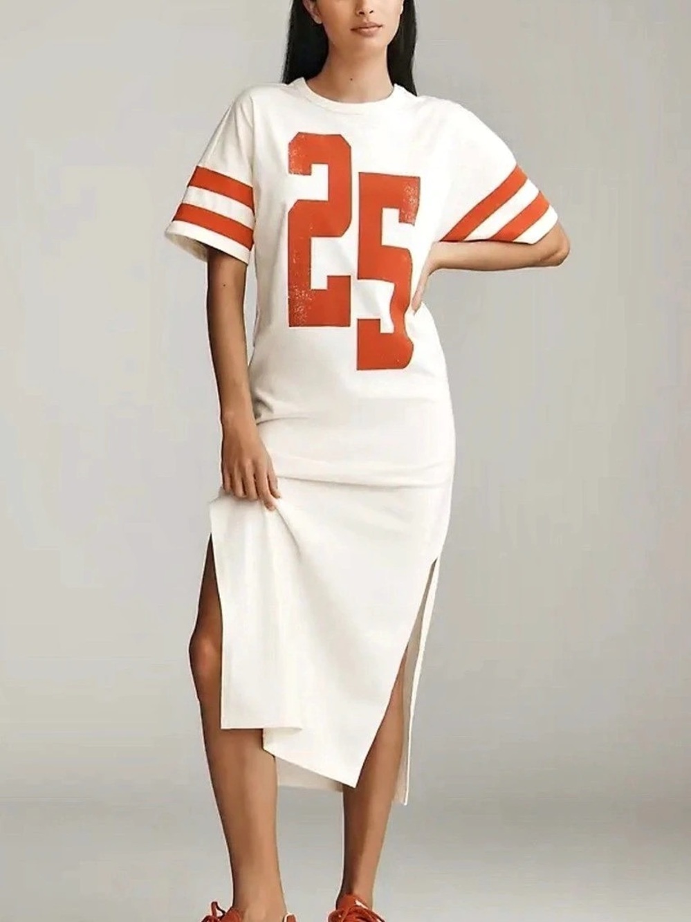 Daily Practice Red Number 25 Midi Dress Like New